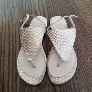 Stuart Weitzman leather thong sandals sz 5.5